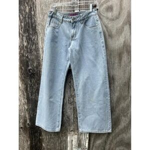 Edikted Light Wash Wide Leg Jeans Womens Small Slouchy Boyfriend Baggy Capsule